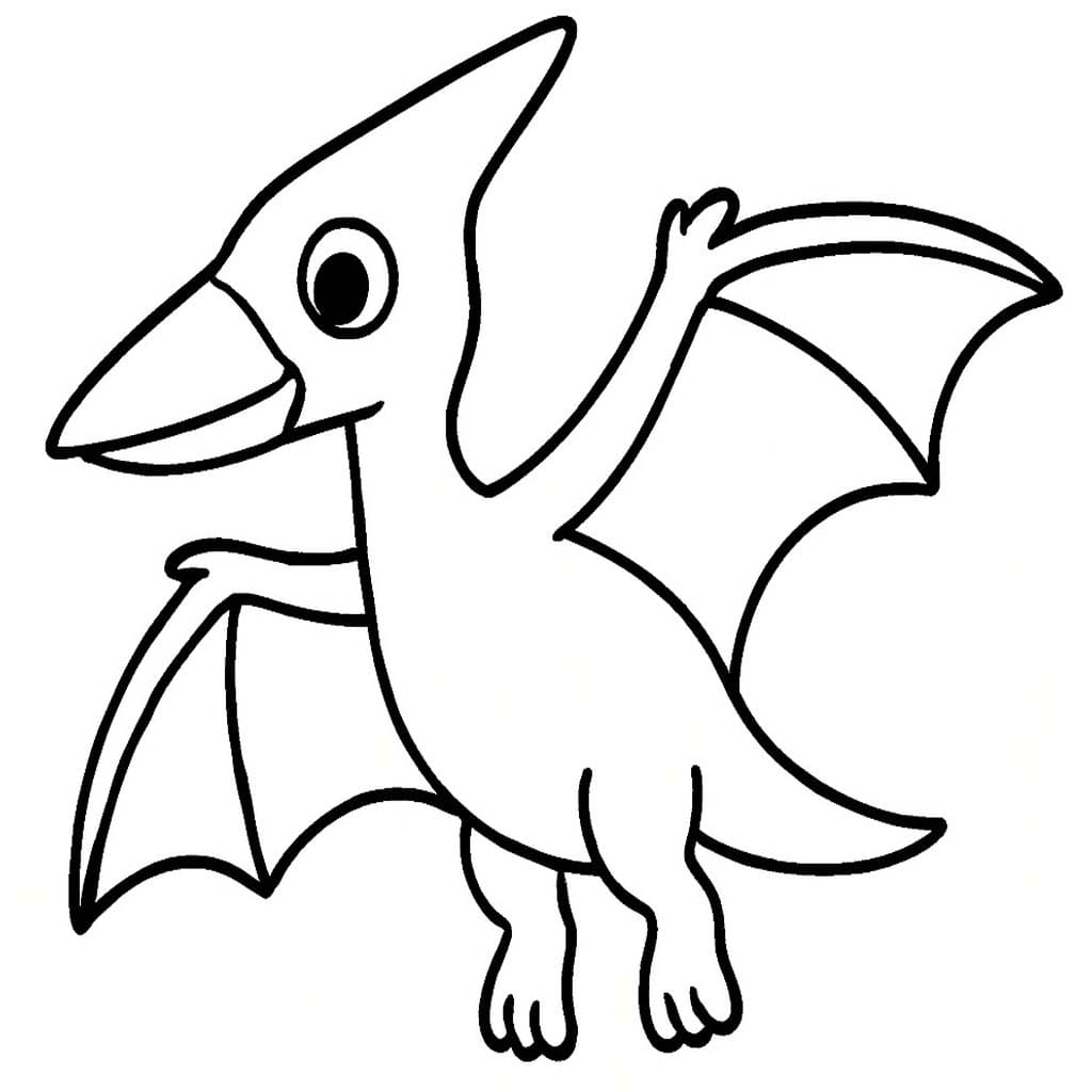 Nakreslete Pterodaktyl 6 omalovánka