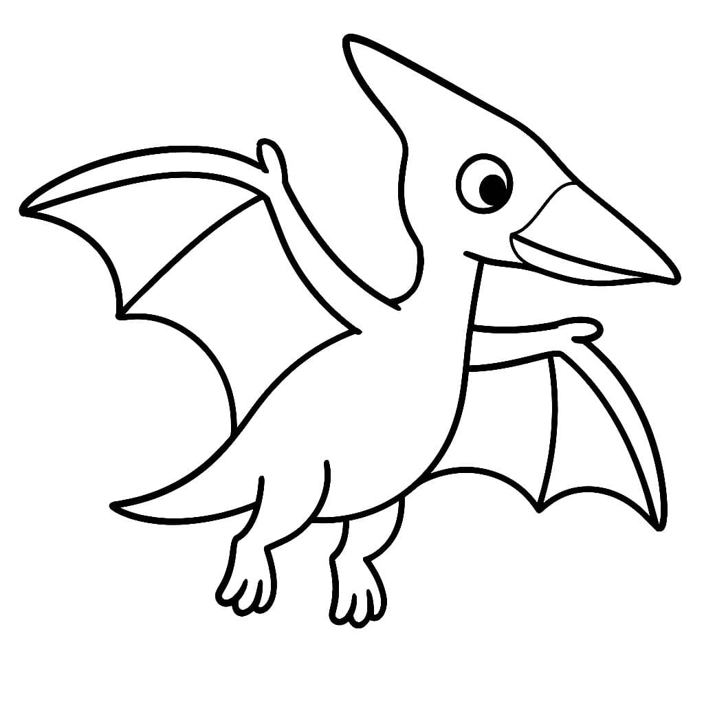 Nakreslete Pterodaktyl 7 omalovánka