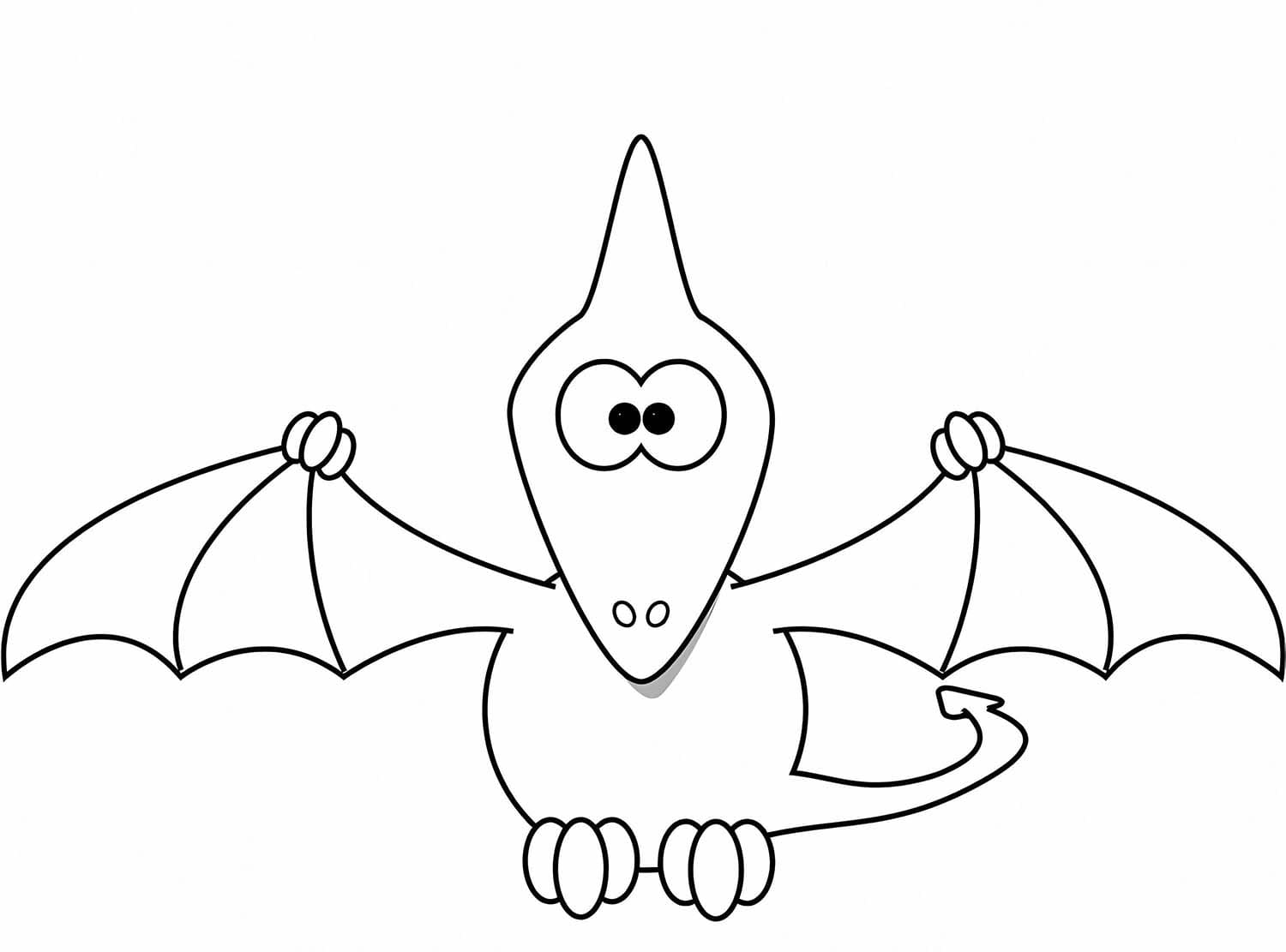 Nakreslete Pterodaktyl pro děti omalovánka