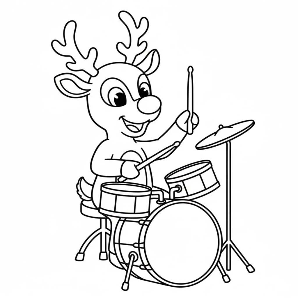 Nakreslete Rudolf k vytisknutí zdarma omalovánka