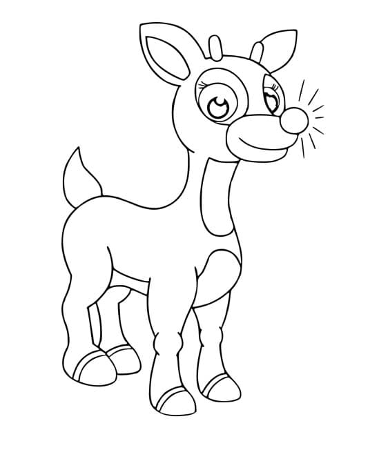 Nakreslete Rudolf prostý tisknutelné omalovánka