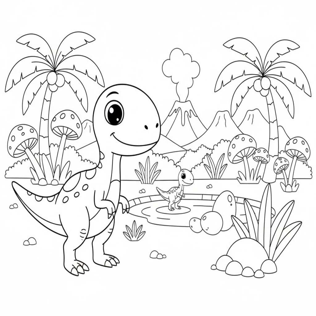 Nakreslete Velociraptor 8 omalovánka