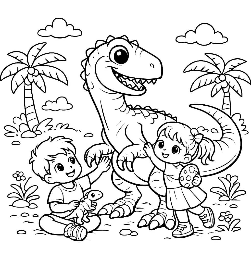 Nakreslete Velociraptor pro děti omalovánka