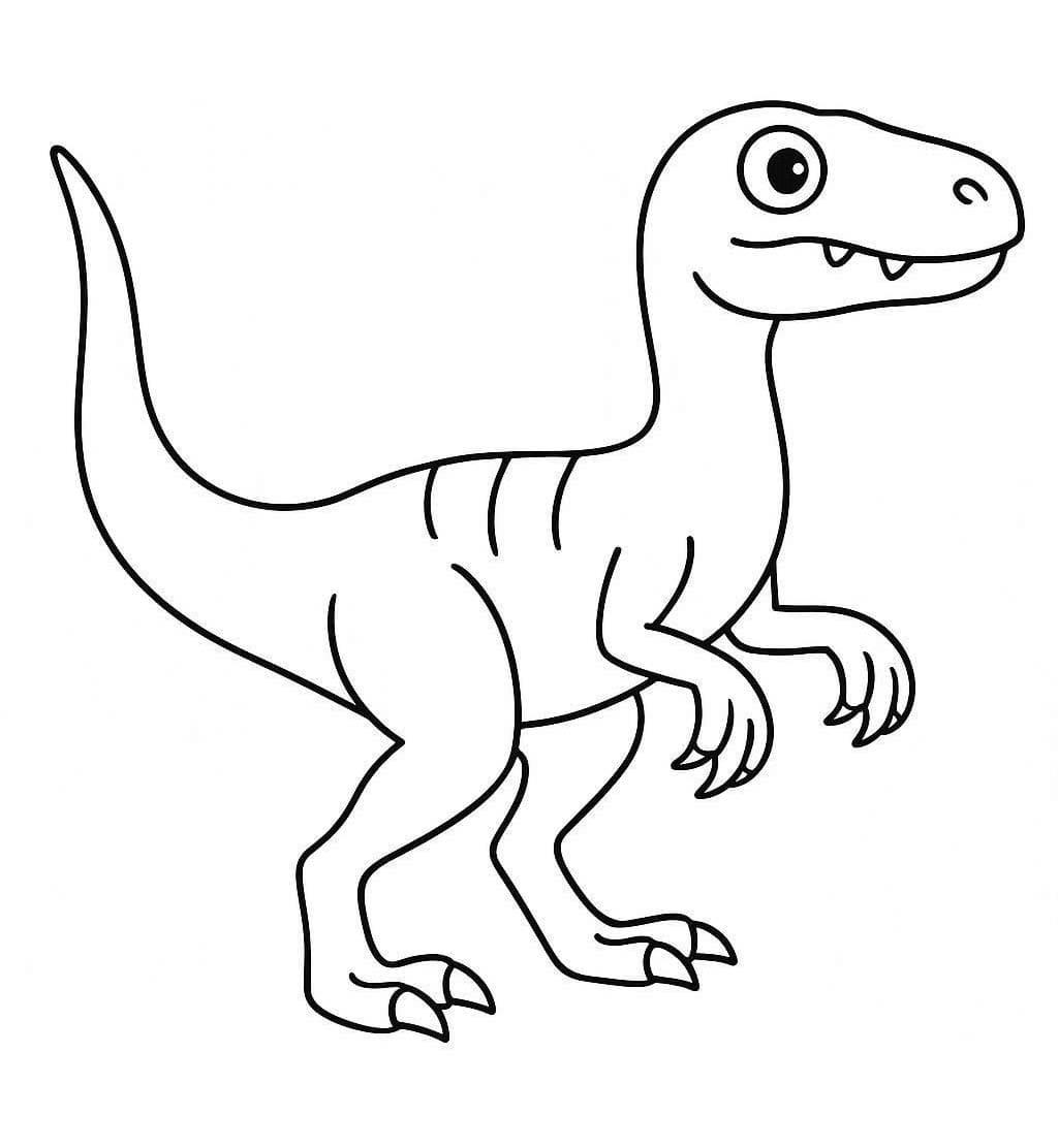 Nakreslete Velociraptor prostý omalovánka