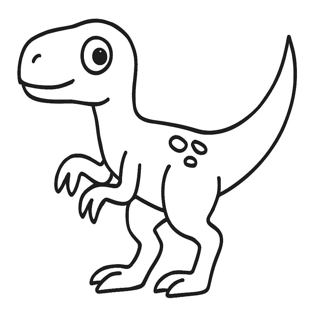Nakreslete Velociraptor základní omalovánka