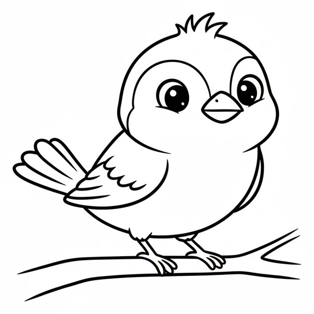 Nakreslete Vrabec 4 omalovánka