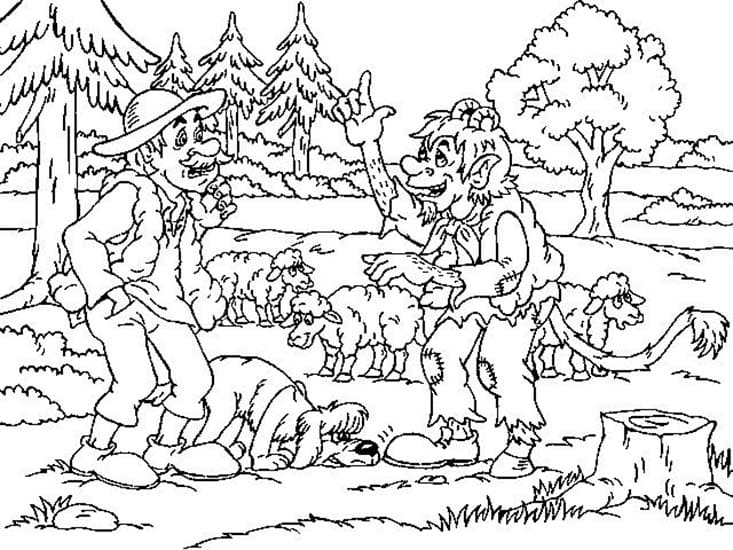 Obraz Čert a Káča omalovánka