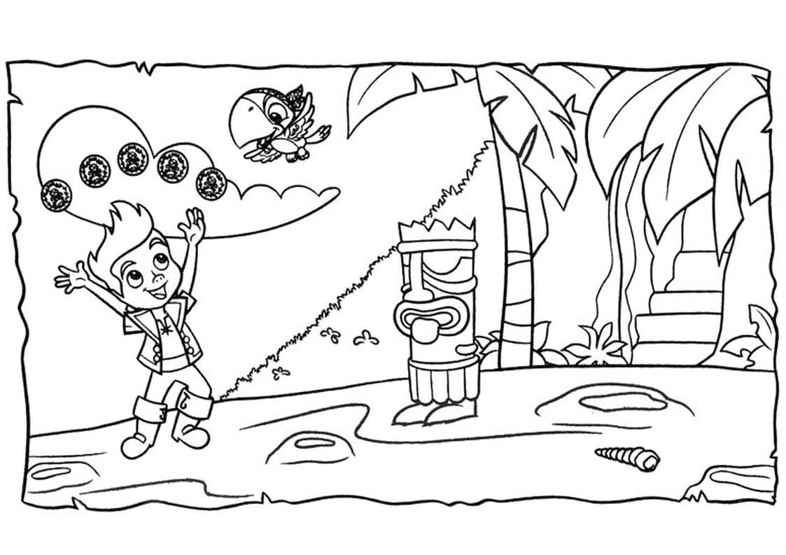 Obraz Jake a Piráti omalovánka