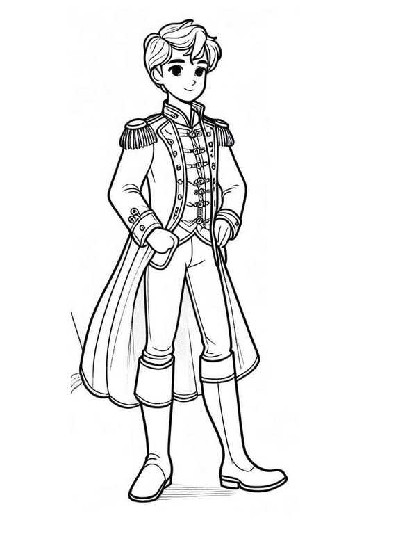 Princ k vytisknutí zdarma omalovánka