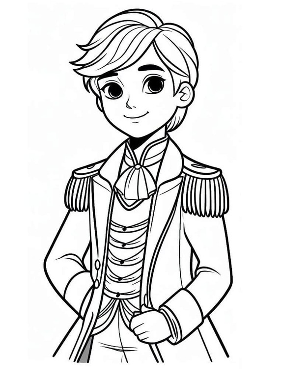 Princ k vytisknutí omalovánka