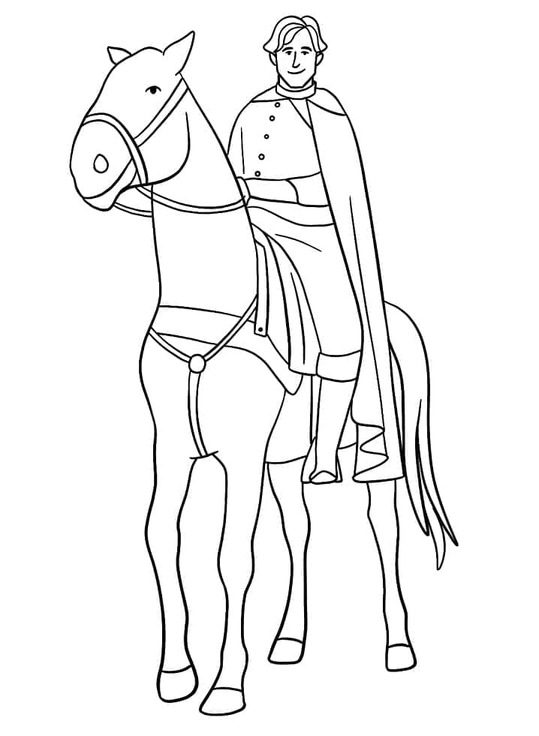 Princ tisknutelné pro děti omalovánka