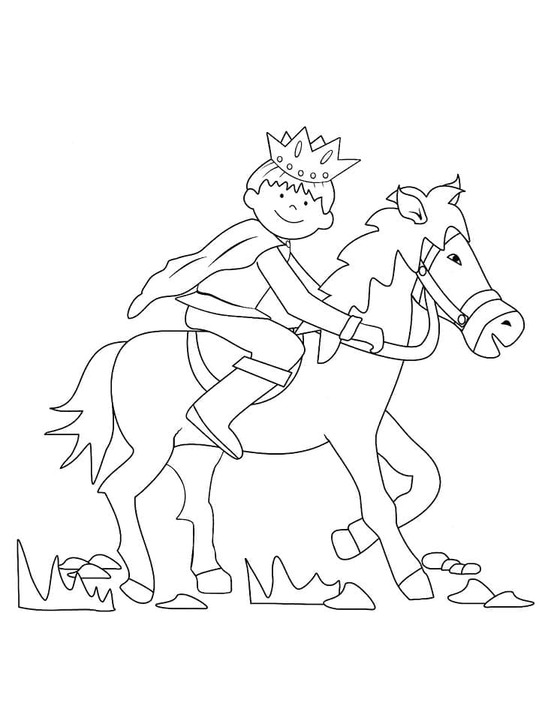 Princ zdarma snadný omalovánka