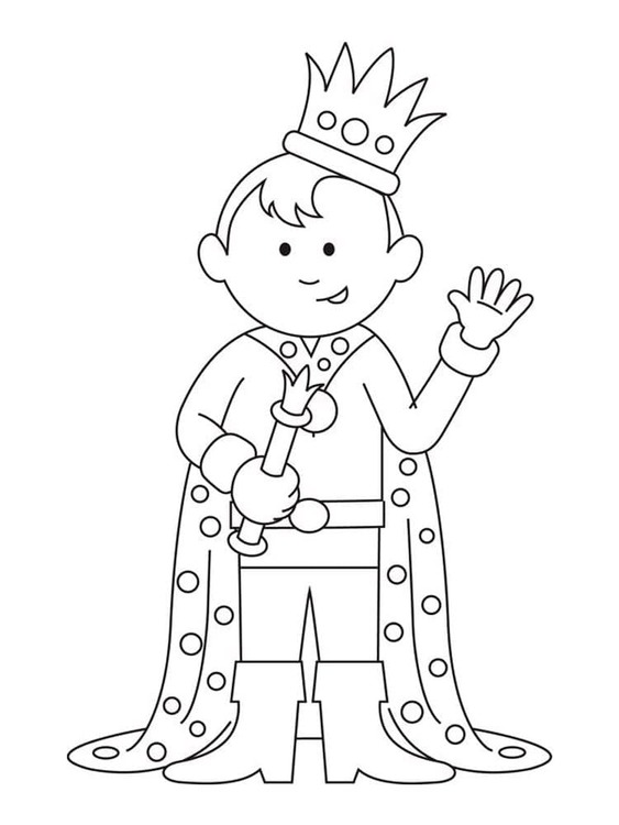 Princ zdarma tisknutelné pro děti omalovánka