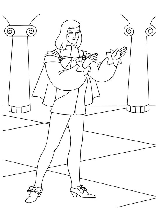 Princ zdarma základní omalovánka