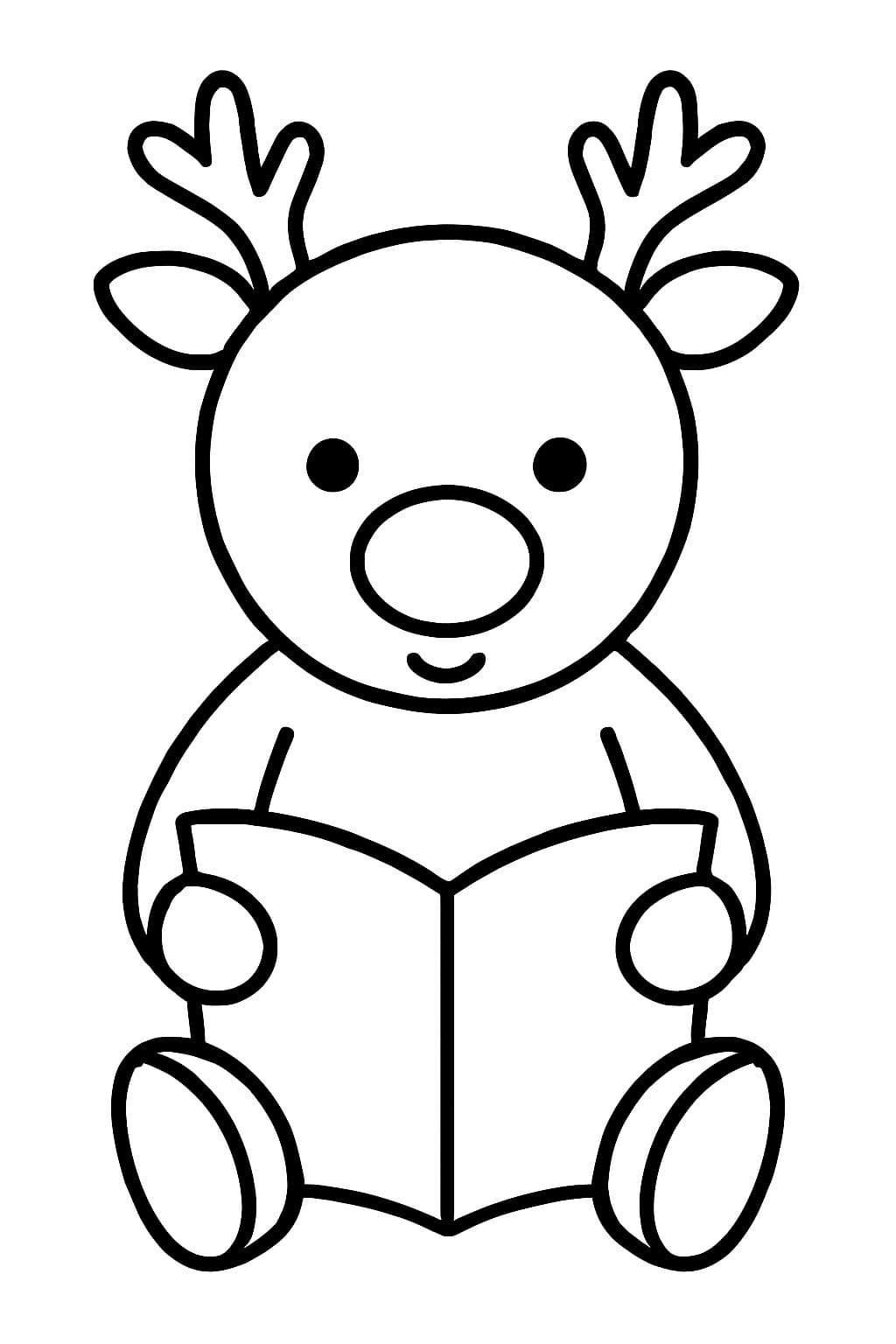 Rudolf zdarma pro děti omalovánka