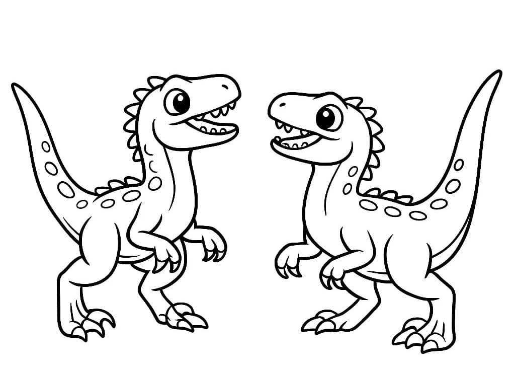 Velociraptor zdarma pro děti omalovánka