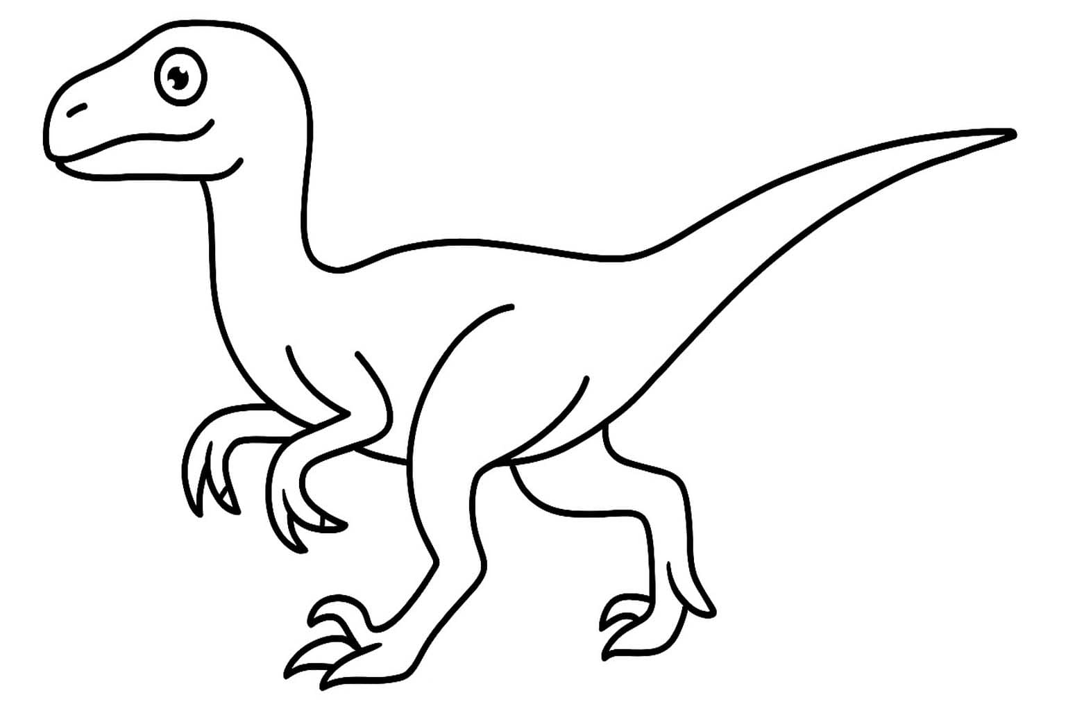 Velociraptor zdarma omalovánka