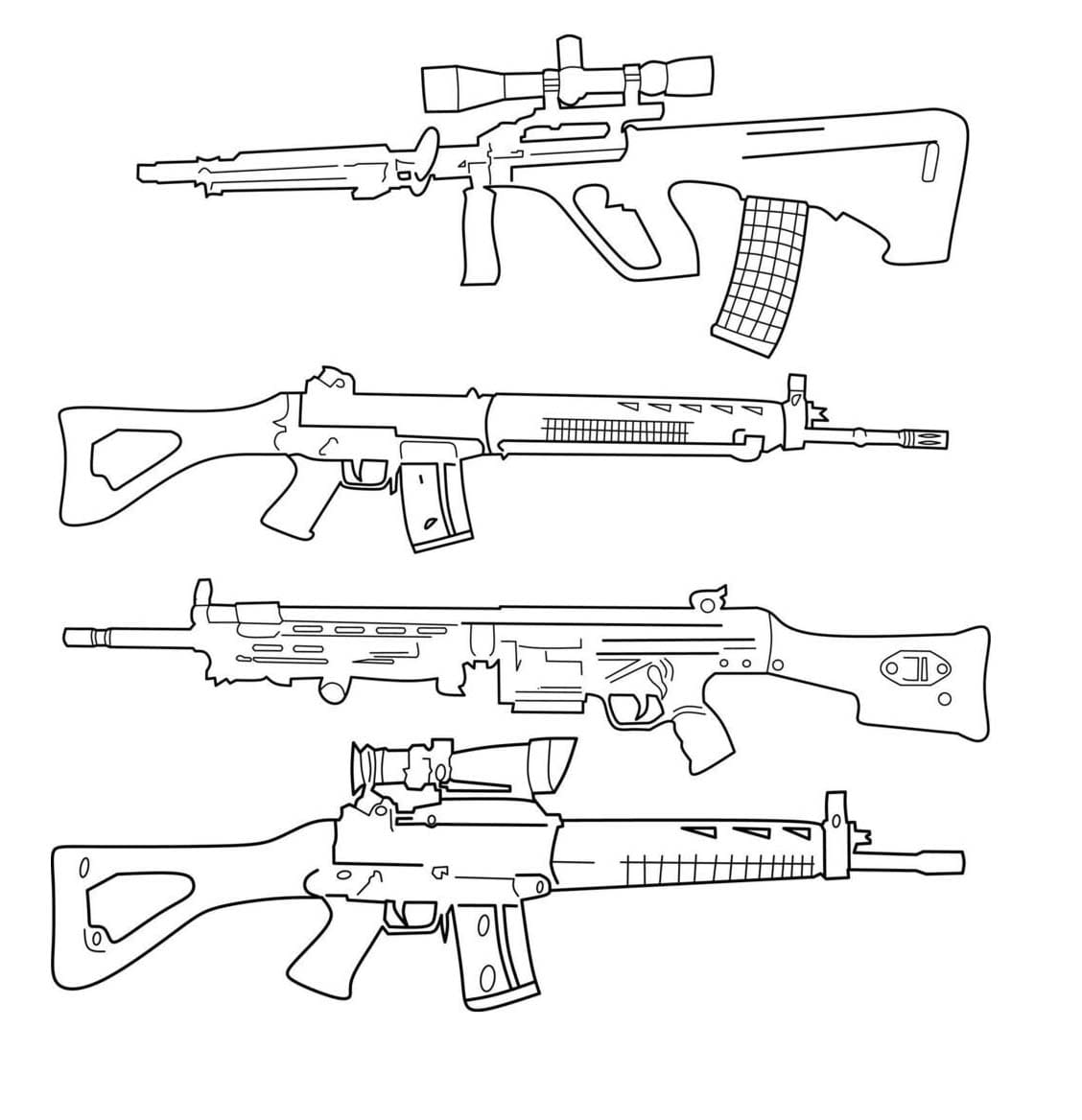 Zbraně 1 omalovánka