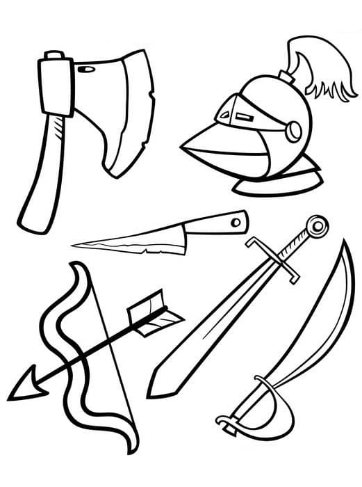 Zbraně 5 omalovánka