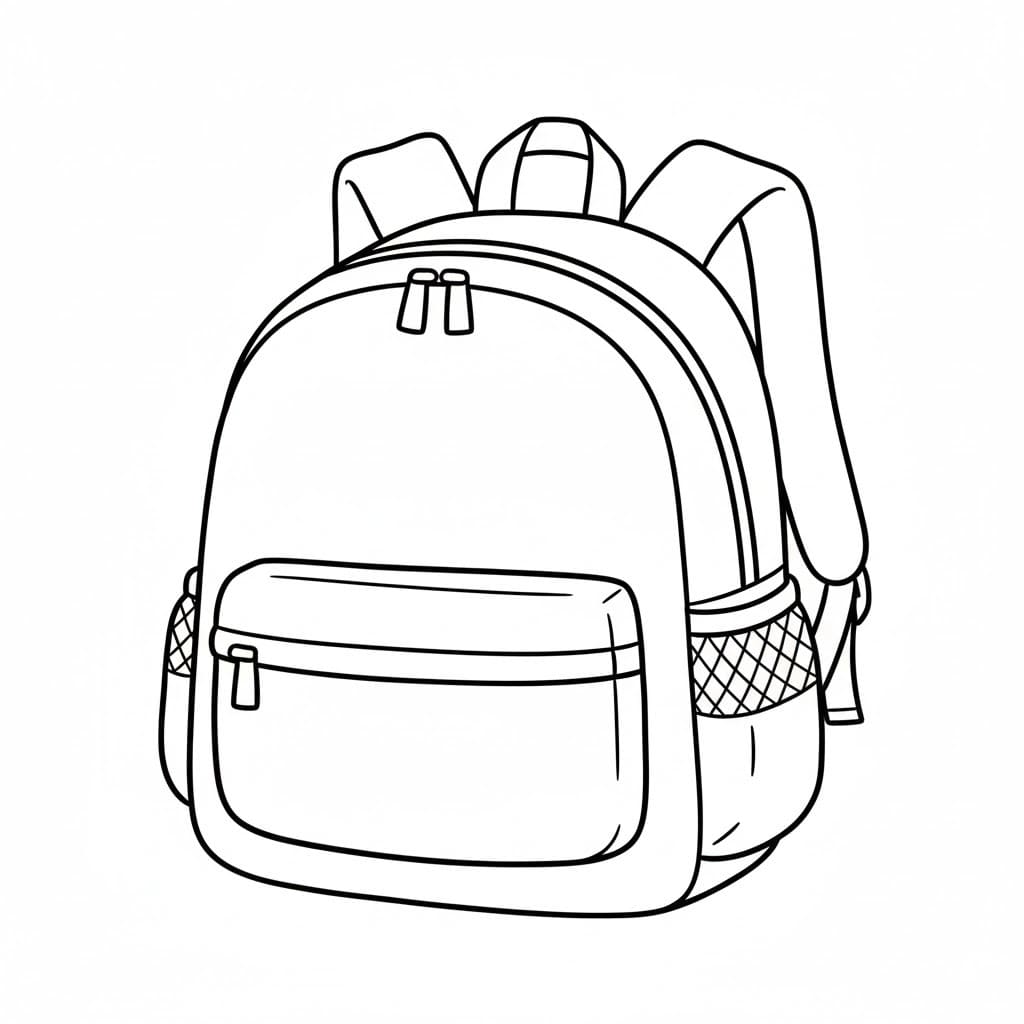 Batoh základní tisknutelné omalovánka