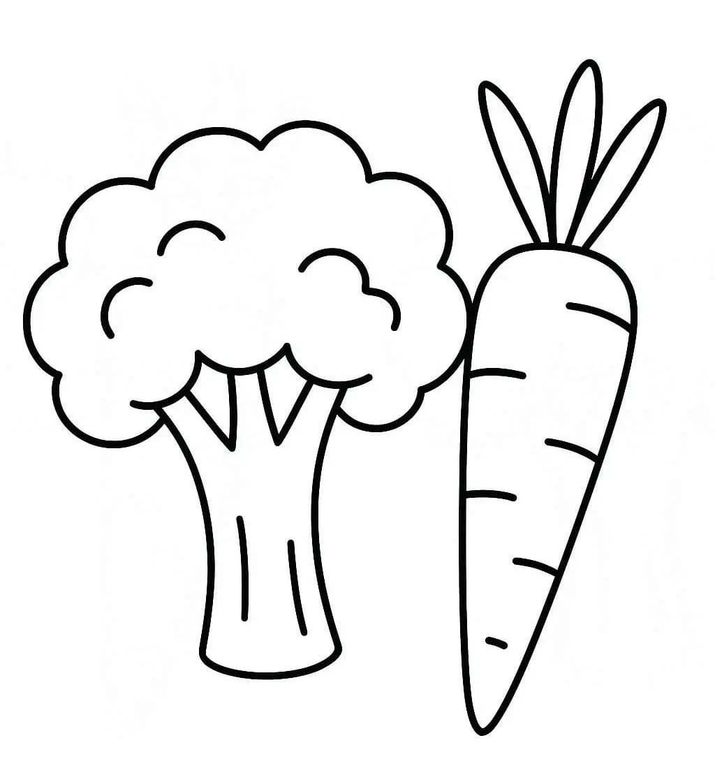 Brokolice tisknutelné omalovánka