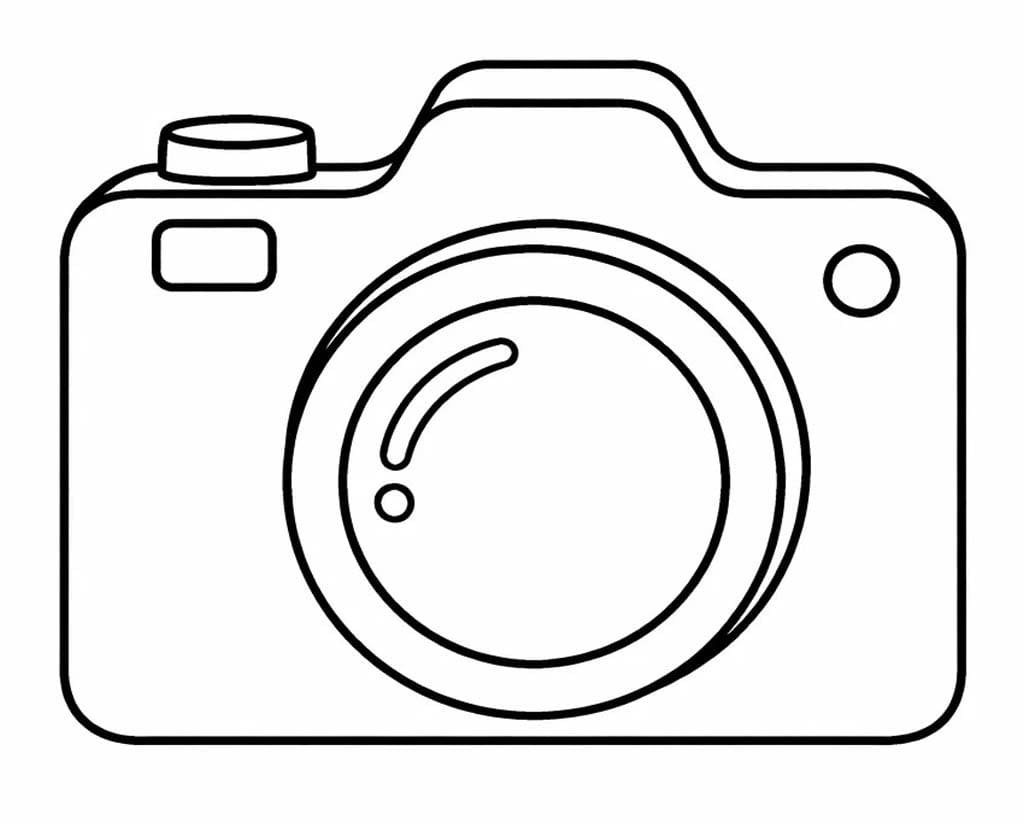 Fotoaparát snadný tisknutelné omalovánka