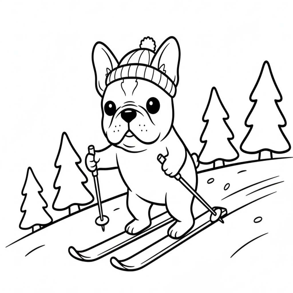 Francouzský Buldoček pro děti omalovánka