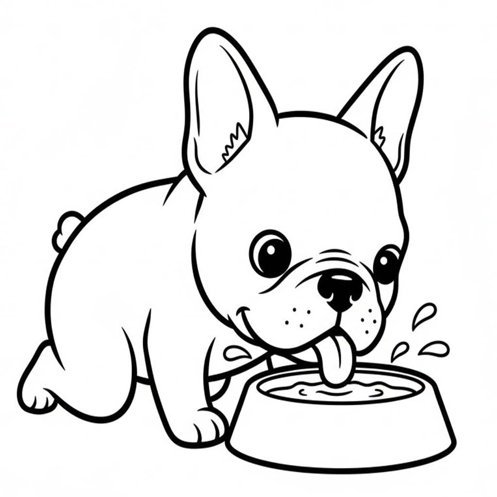 Francouzský Buldoček zdarma pro děti omalovánka