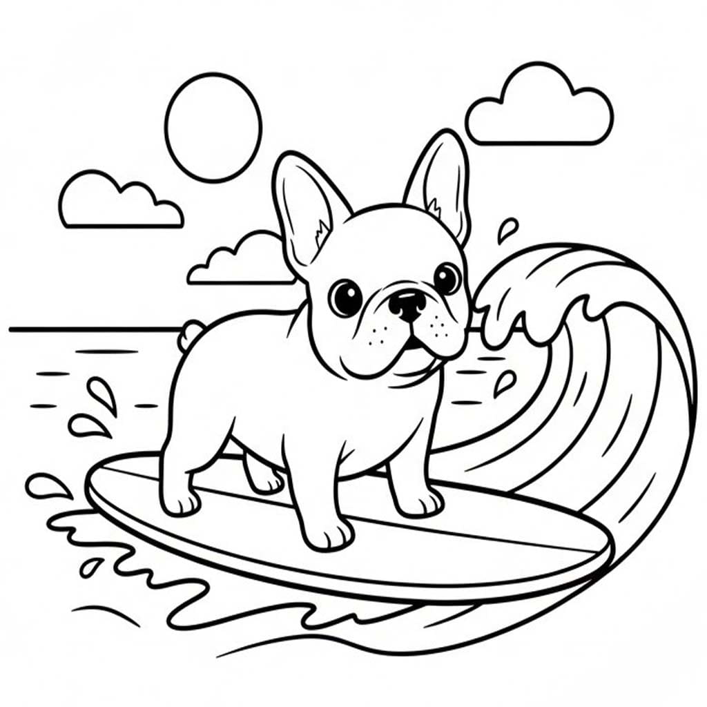 Francouzský Buldoček zdarma omalovánka