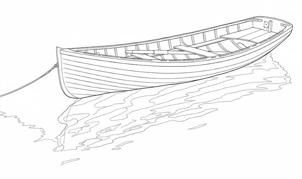 Kánoe zdarma pro děti omalovánka