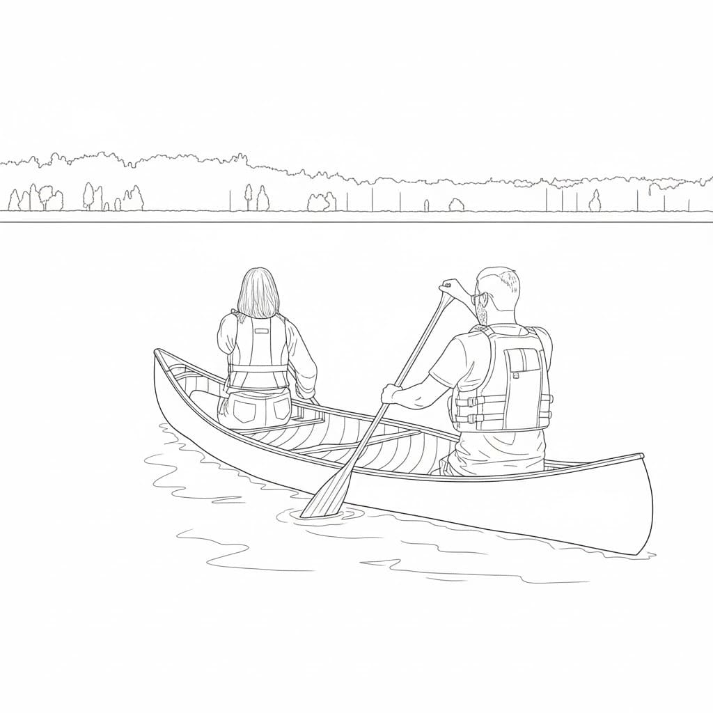 Kánoe zdarma základní omalovánka