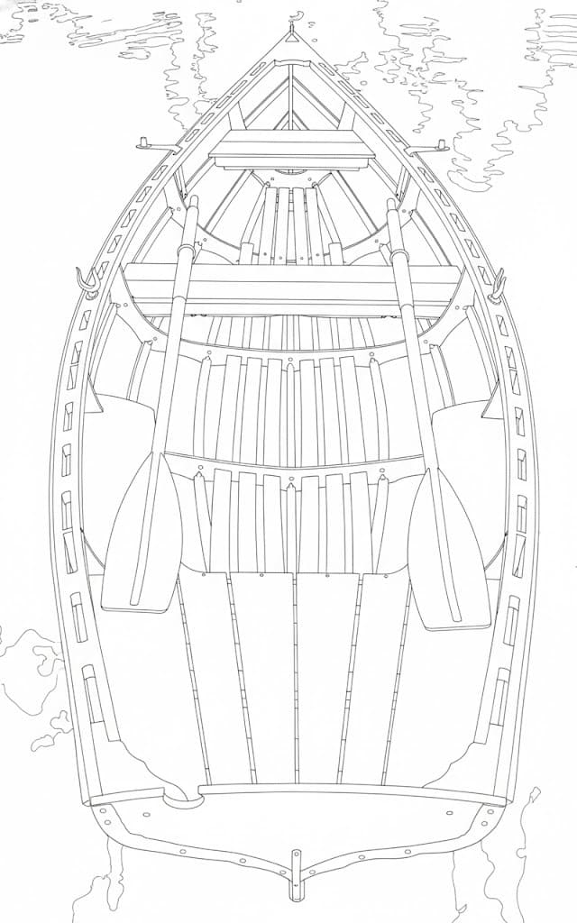 Kánoe zdarma omalovánka