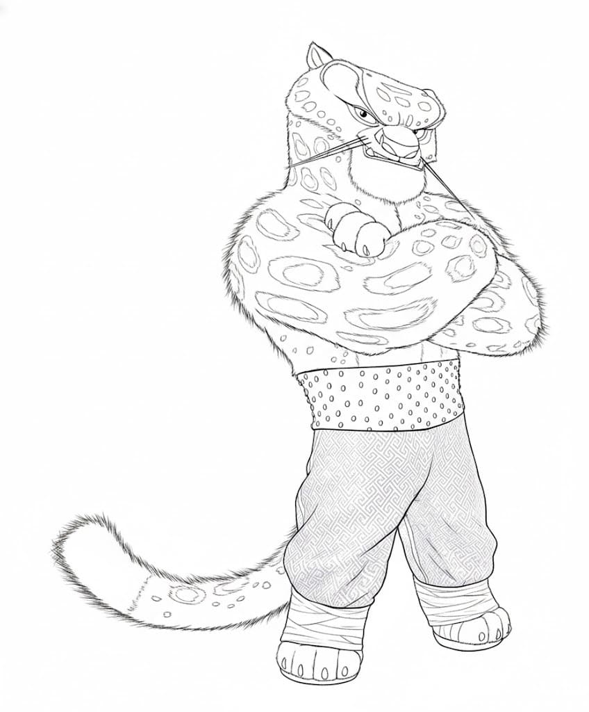 Kung Fu Panda pro děti omalovánka