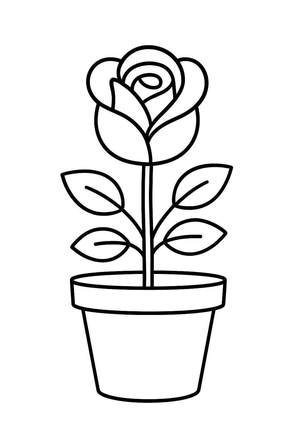Květináč tisknutelné omalovánka
