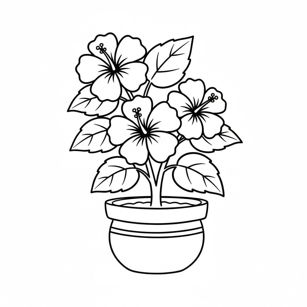 Květináč zdarma tisknutelné pro děti omalovánka