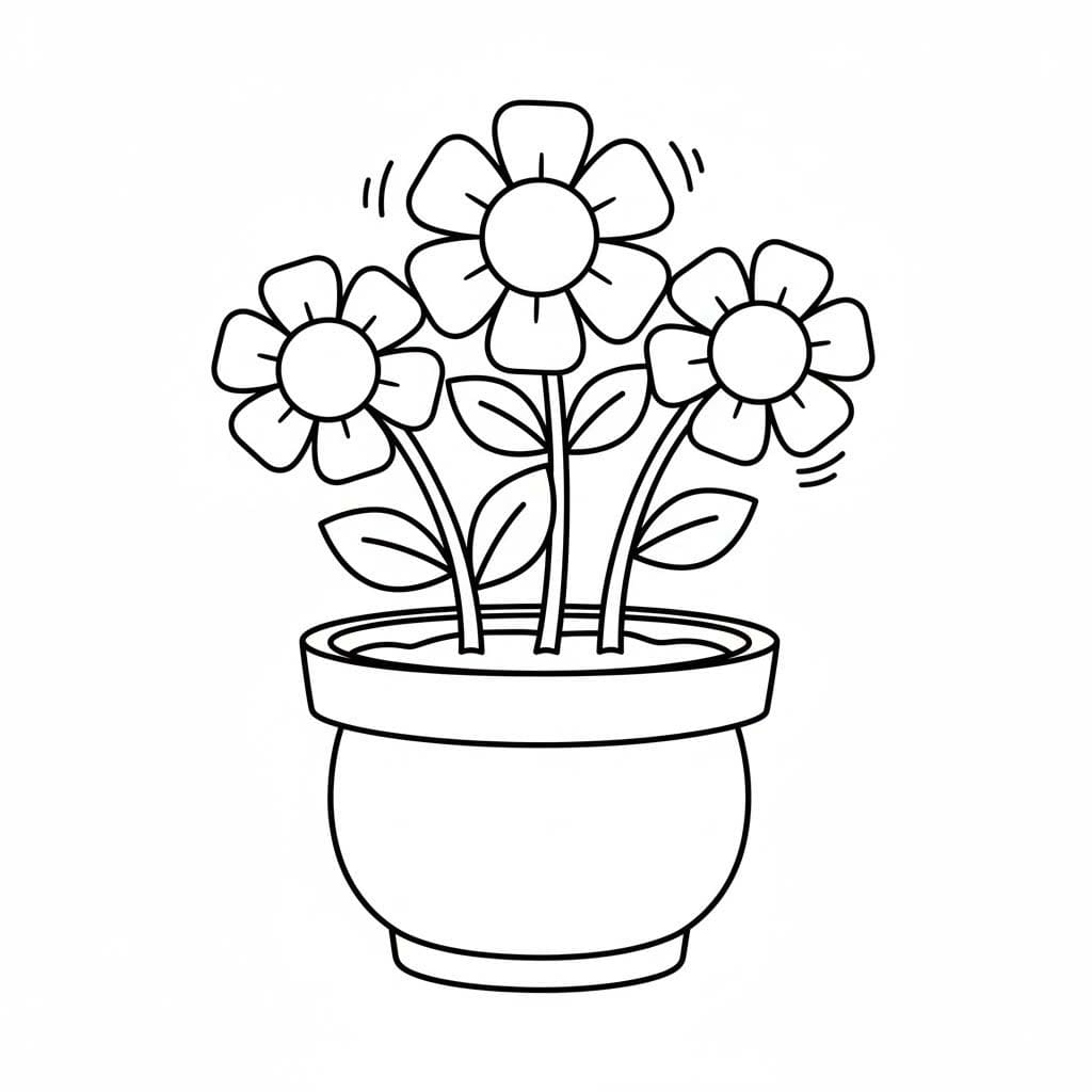 Květináč zdarma základní omalovánka