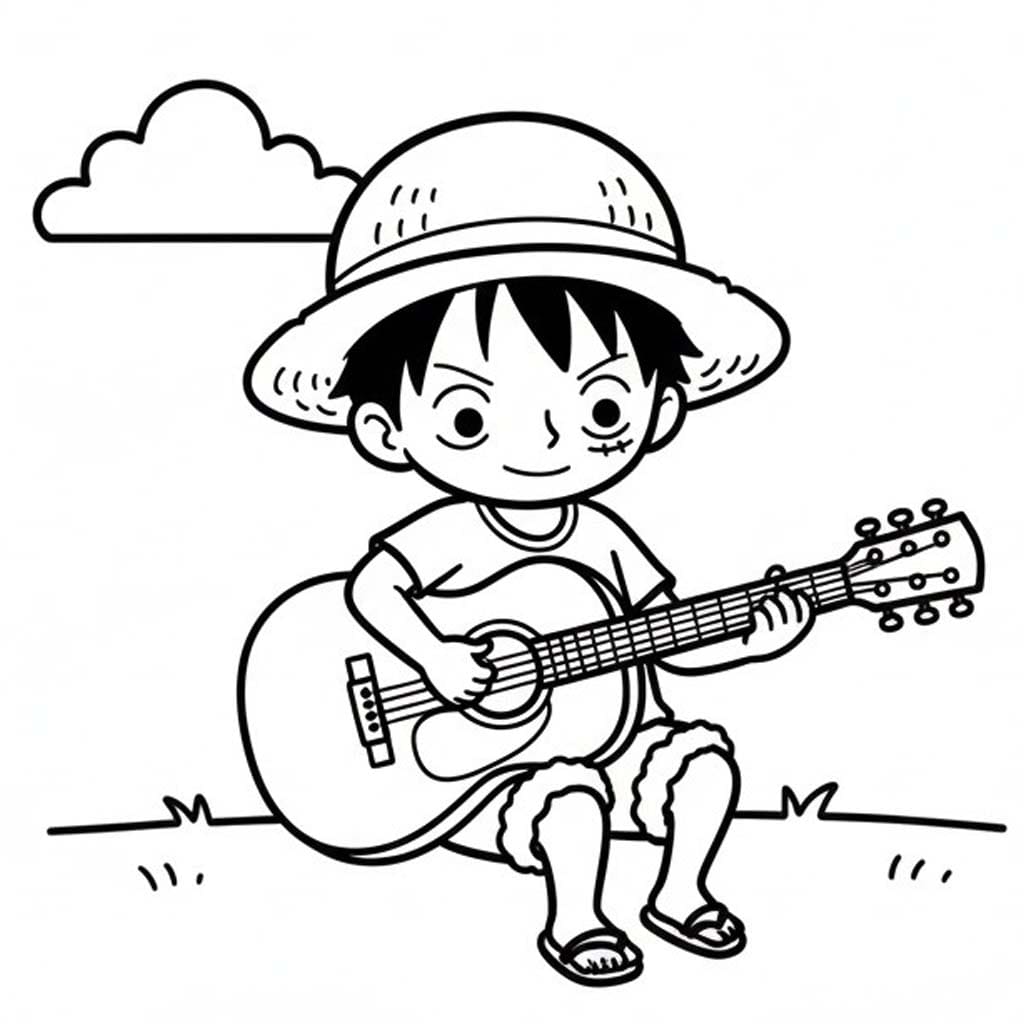 Luffy zdarma základní omalovánka