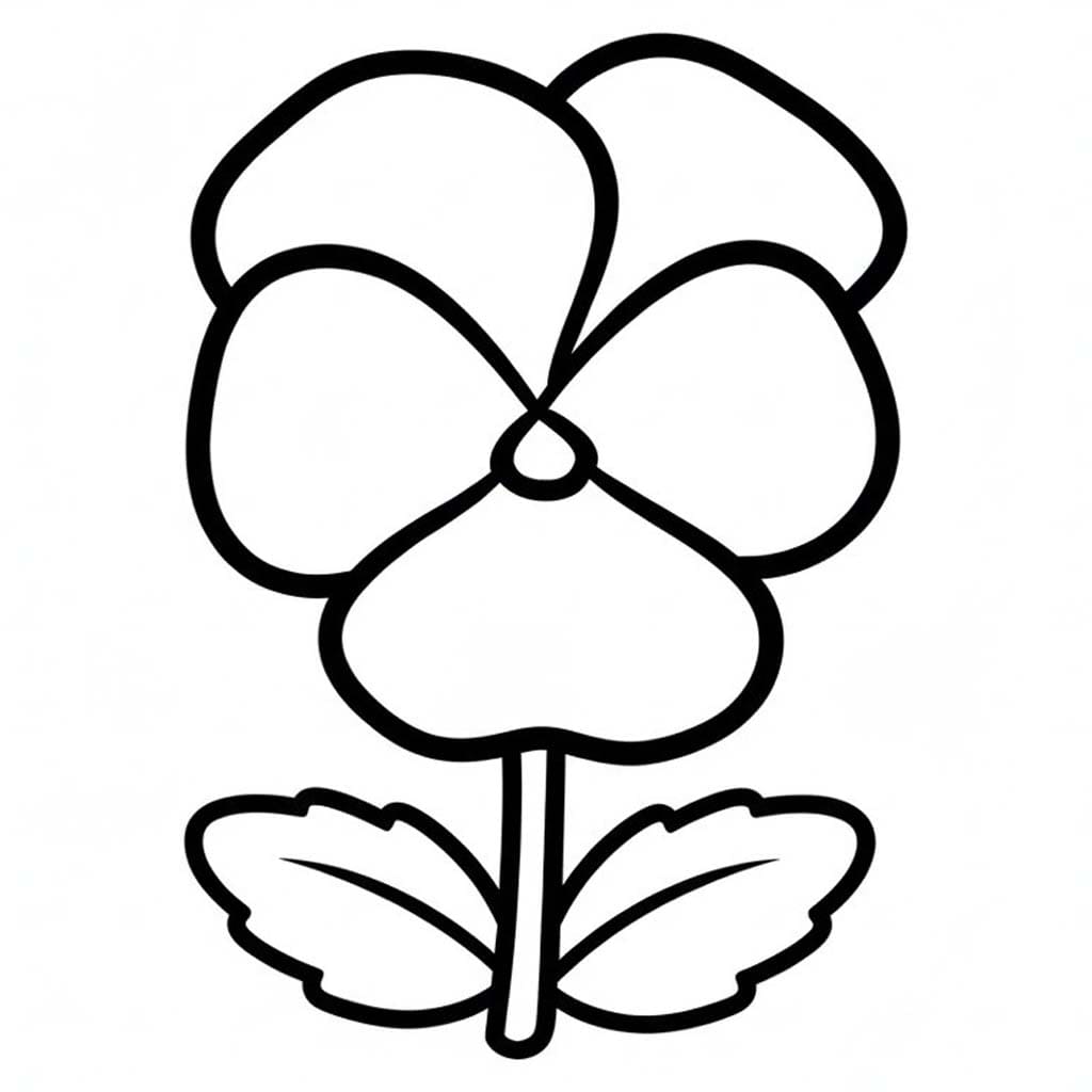 Maceška tisknutelné pro děti omalovánka