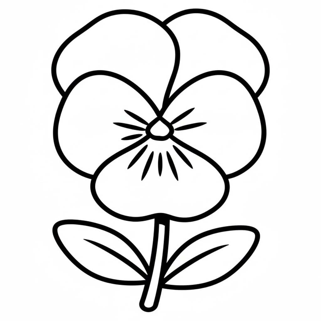 Maceška tisknutelné omalovánka