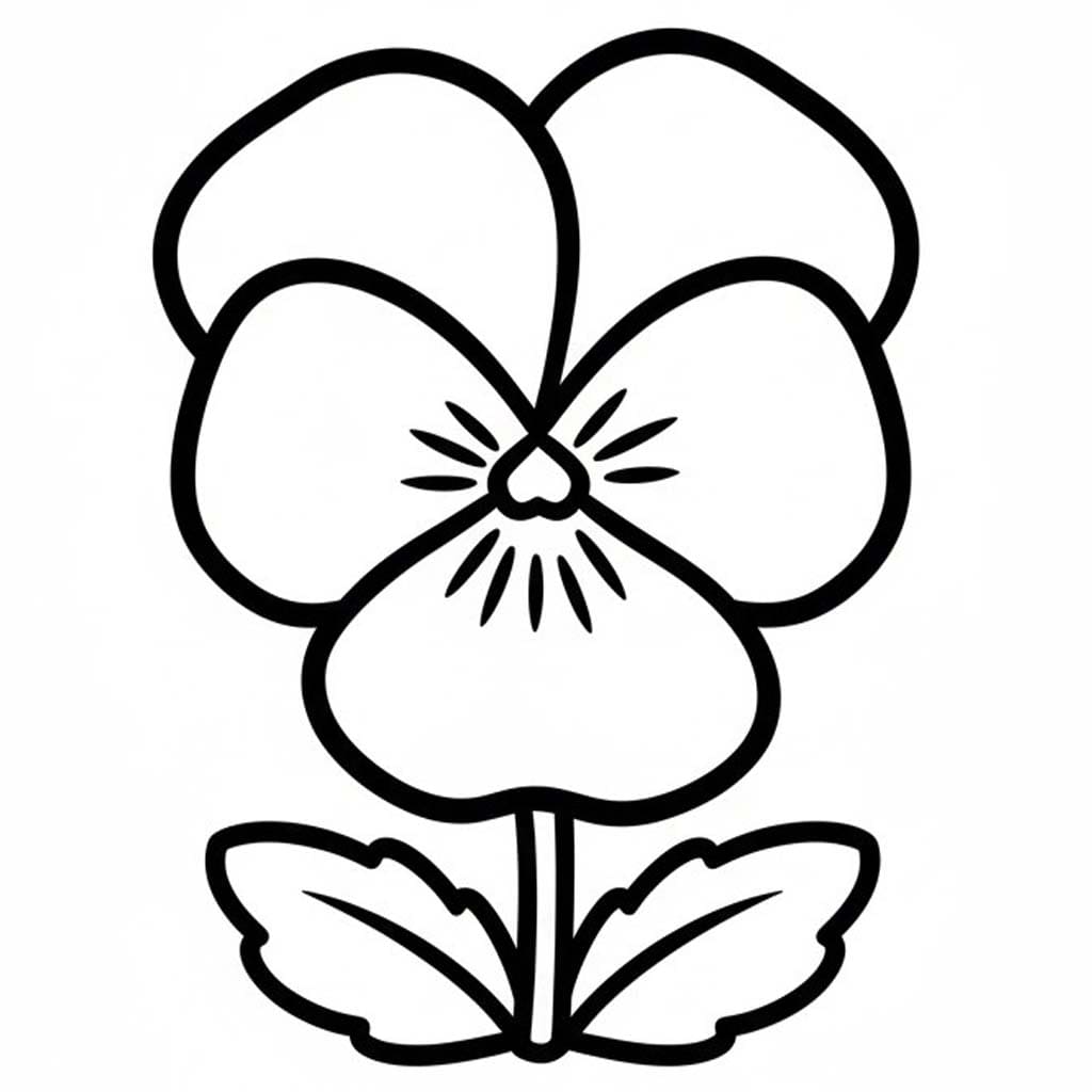 Maceška zdarma tisknutelné pro děti omalovánka