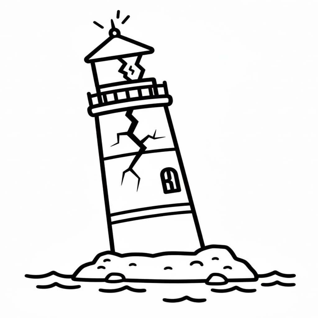 Maják pro děti omalovánka