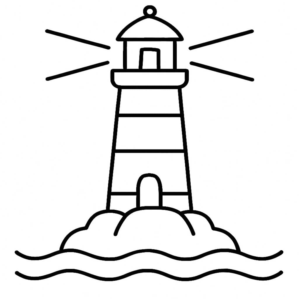 Maják zdarma omalovánka