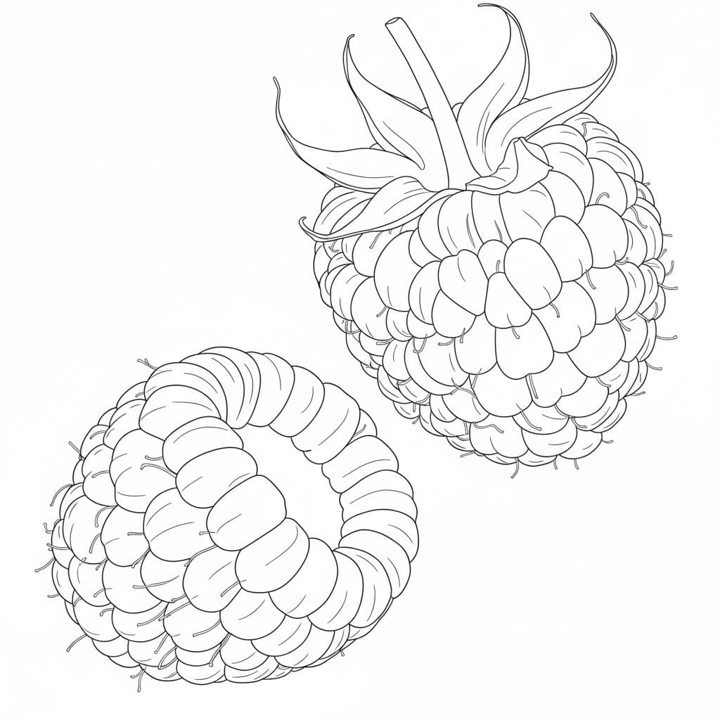 Malina k vytisknutí zdarma omalovánka