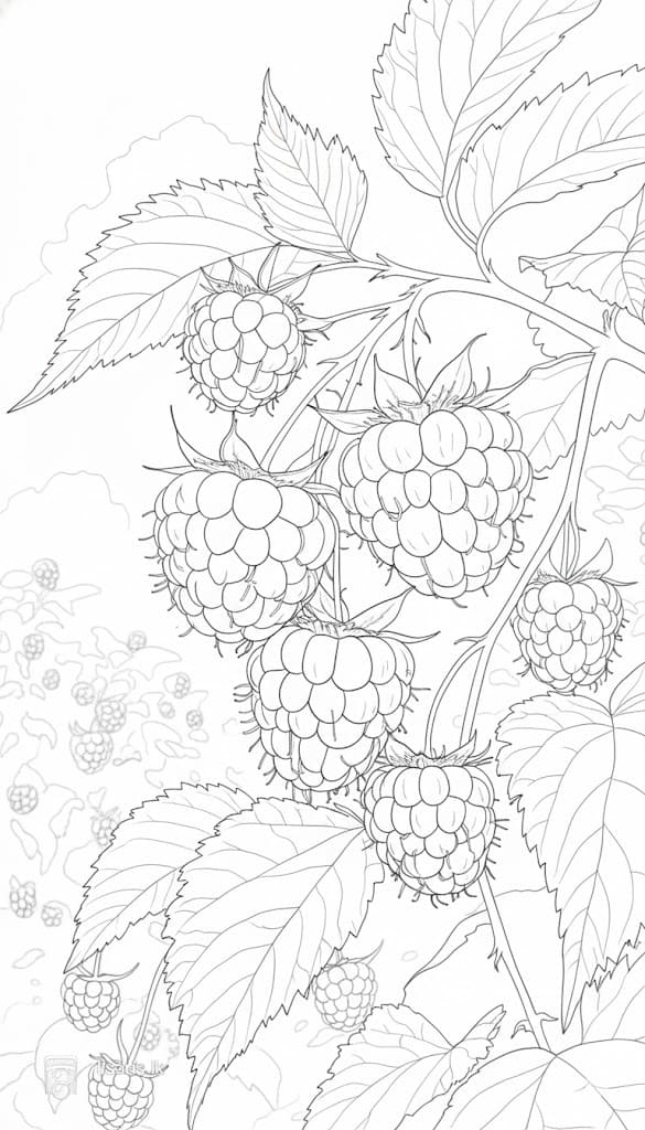 Malina pro děti omalovánka