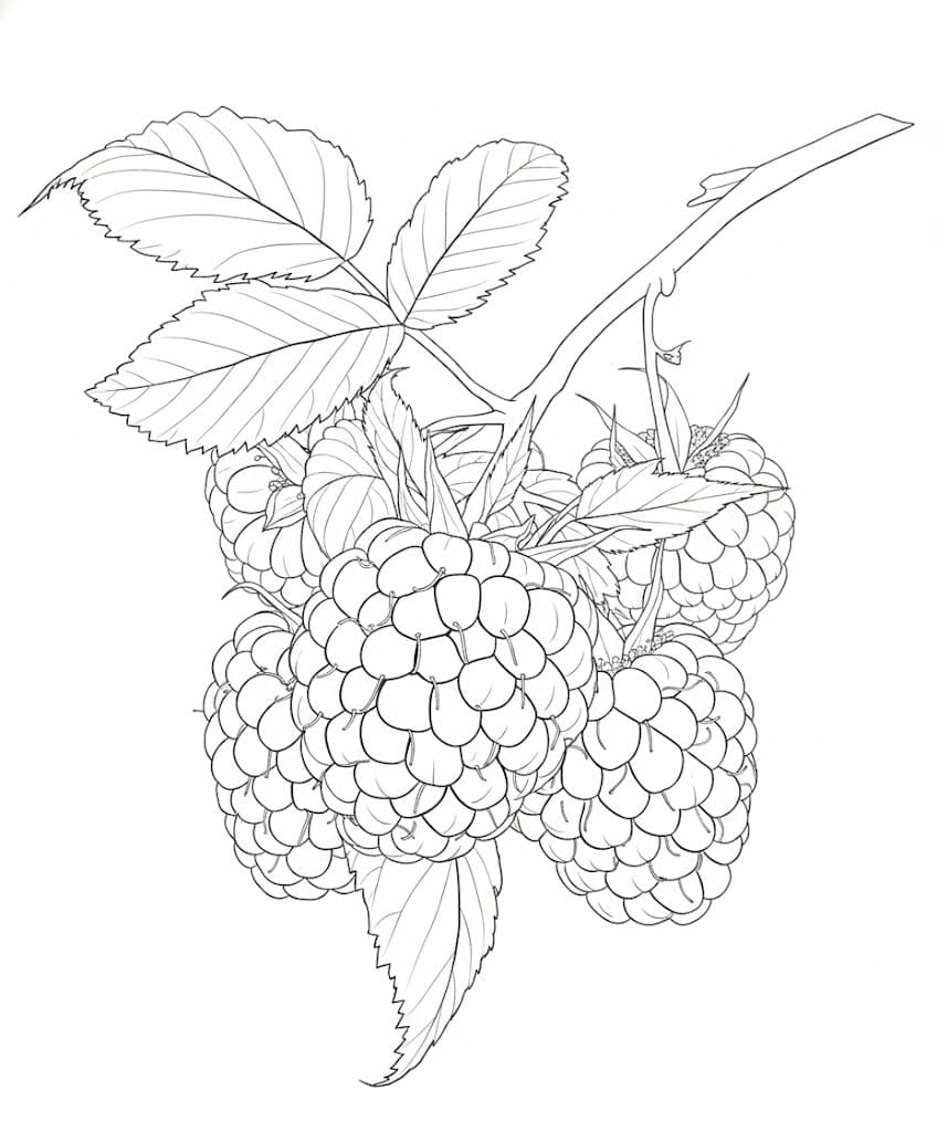 Malina zdarma tisknutelné pro děti omalovánka