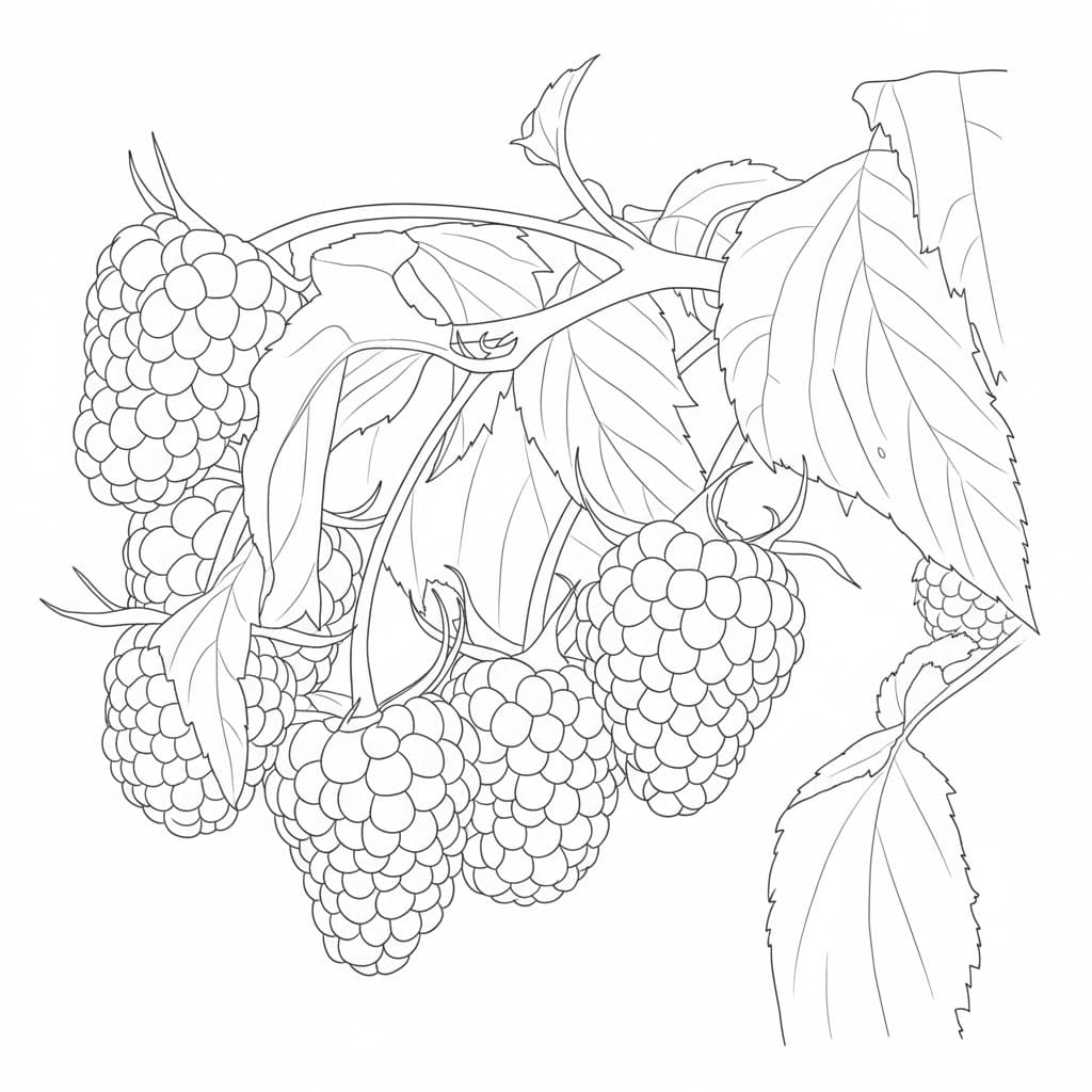 Malina zdarma omalovánka