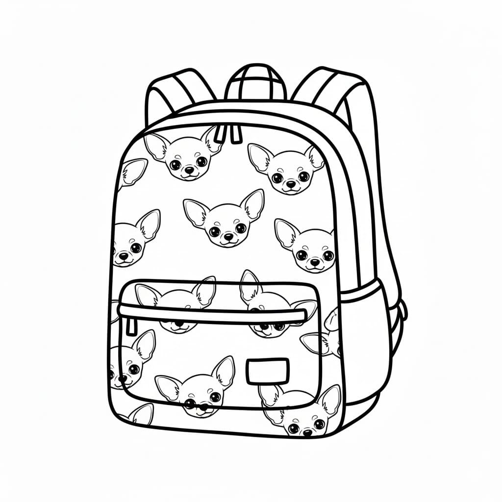 Nakreslete Batoh k vytisknutí zdarma omalovánka