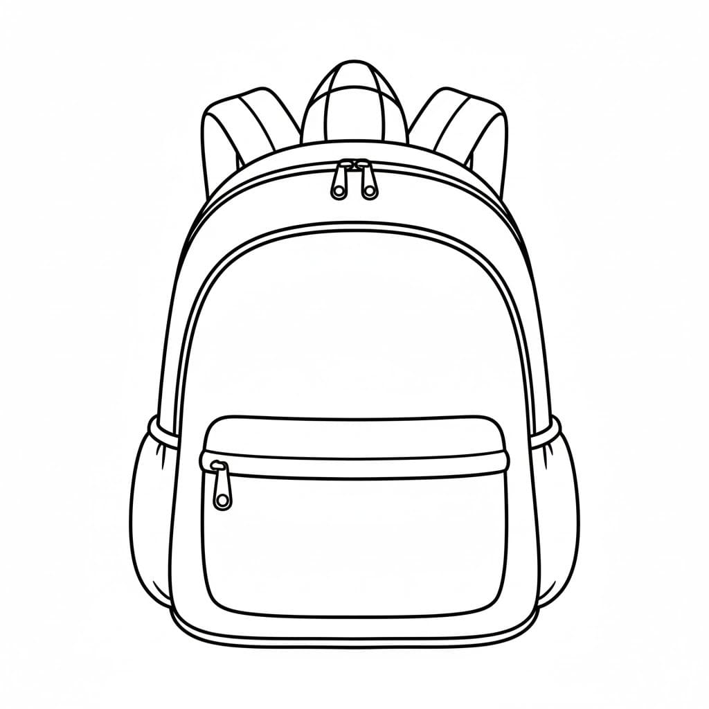 Nakreslete Batoh snadný omalovánka