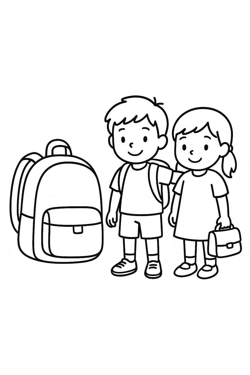 Nakreslete Batoh základní tisknutelné omalovánka