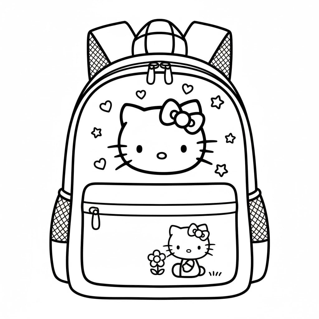 Nakreslete Batoh zdarma snadný tisknutelné omalovánka